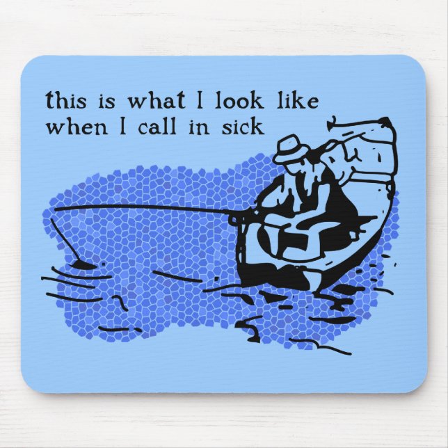 Ring in Sick Funny Fishing Mousepad Work Humor Musmatta (Framsidan)