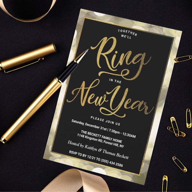 Ring In The New Year | Nyårsafton Fest Inbjudningar (Skapare uppladdad)