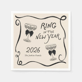 Ring in the New Year Paper Napkin Pappersservett