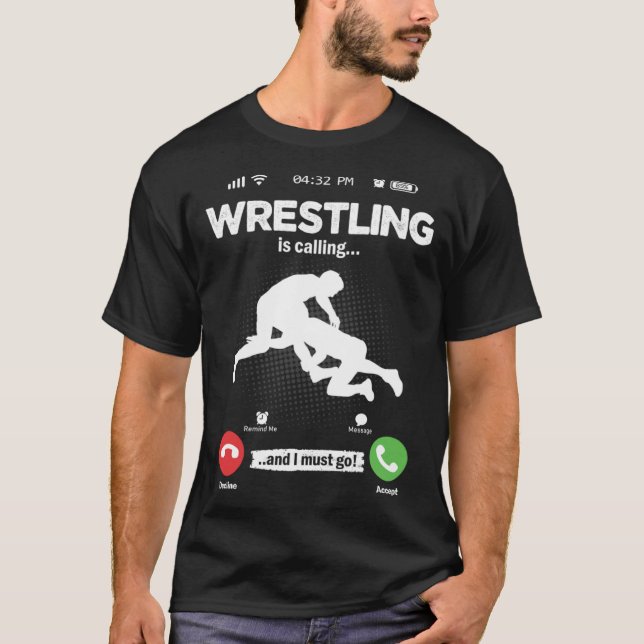 Ring Is Calling I Must Go Wrestling Ring Battle Ho T Shirt (Framsida)