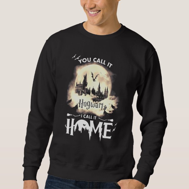 Ring Ithogwart jag kallar det hemma Lång Ärmad Tröja (Framsida)