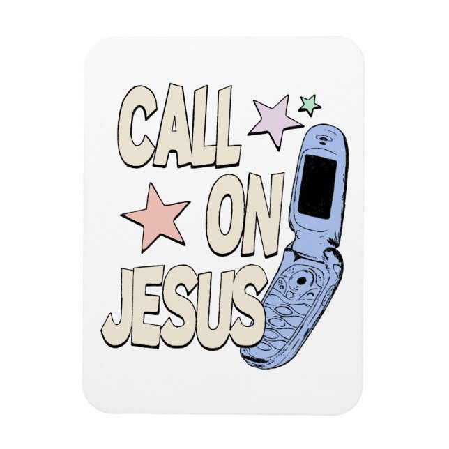 Ring Jesus – Retro Faith Design Magnet (Vertikal)