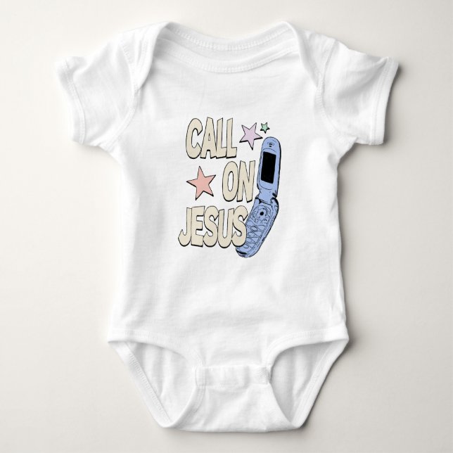 Ring Jesus – Retro Faith Design T Shirt (Framsida)