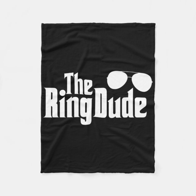 Ring-killen Bowtie Ring Bearer Bröllop Groom Bes Fleecefilt (Framsidan)