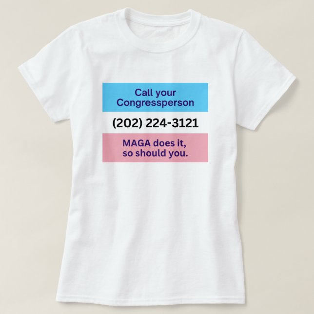 Ring kongressen MAGA Do Trans Ally Flagga T Shirt (Design framsida)
