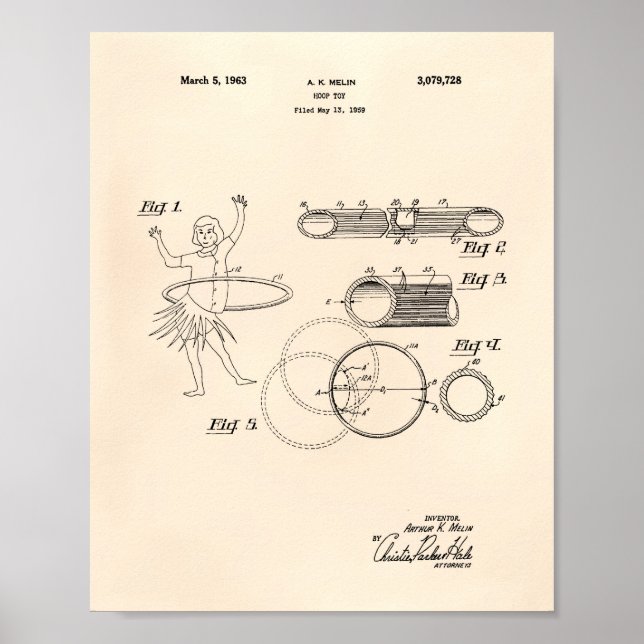 Ring Leksak 1963 Patent Art Old Peper Poster (Framsidan)