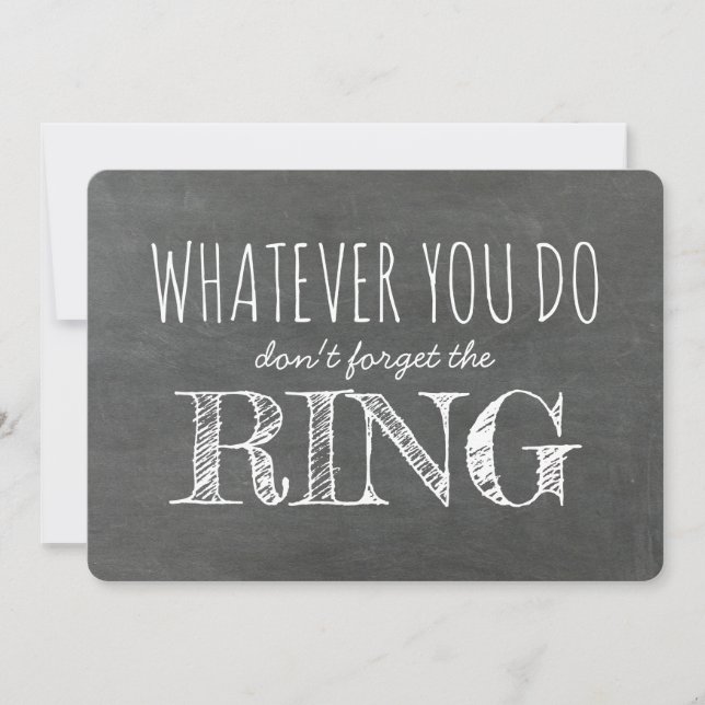 Ring - Lustigt Ring Bearer Frieri Inbjudningar (Framsida)