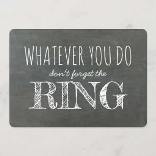 Ring - Lustigt Ring Bearer Frieri Inbjudningar