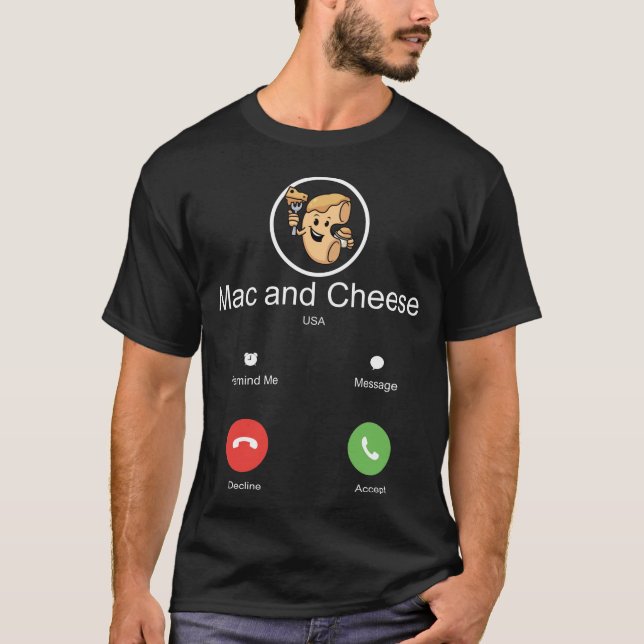 Ring Mac & Cheese Gift Mac och Cheese Pasta T Shirt (Framsida)