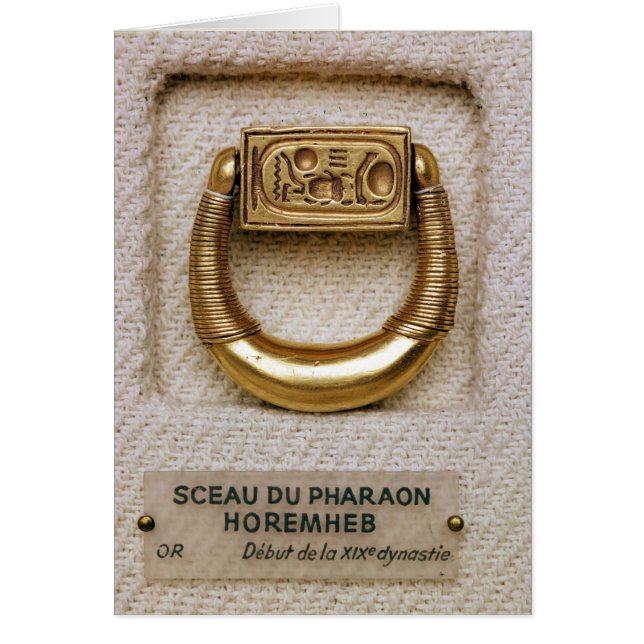 Ring med försegla av General Horemheb Hälsningskort (Framsidan)