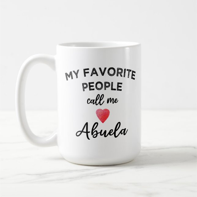 Ring mig ABUELA Spansk farmor familj mormor Kaffemugg (Vänster)