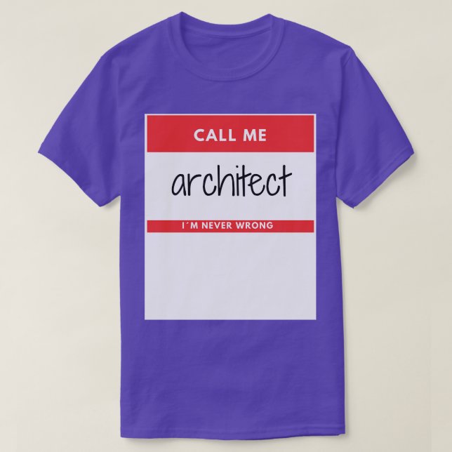 Ring mig Architect Im Aldrig Felong Red Sticker T Shirt (Design framsida)