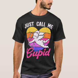 Ring mig bara Cupid Alla hjärtans dag Söt pil Hjär T Shirt