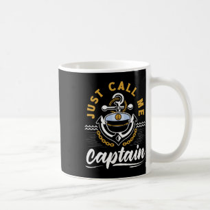 Ring mig bara Kapten för en sjöman sjöfolk marin Kaffemugg