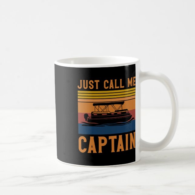 Ring mig bara Kapten Pontonbåt Ankarpresent  Kaffemugg (Höger)