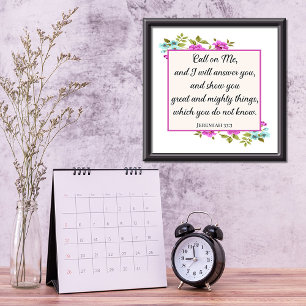 Ring mig Bible Verse Jeremiah Christian Gicleé Poster