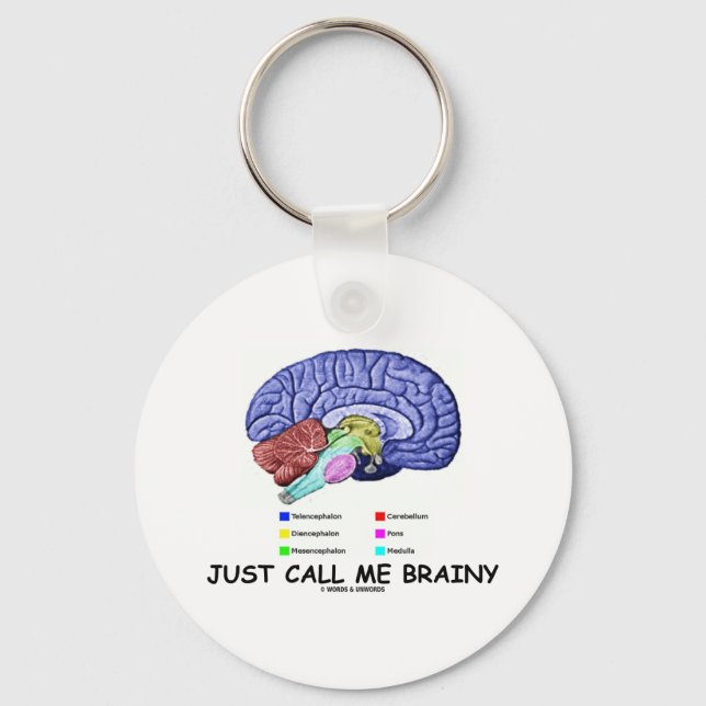 Ring mig Brainy (Anatomical Brain Attitude) Nyckelring (Framsida)