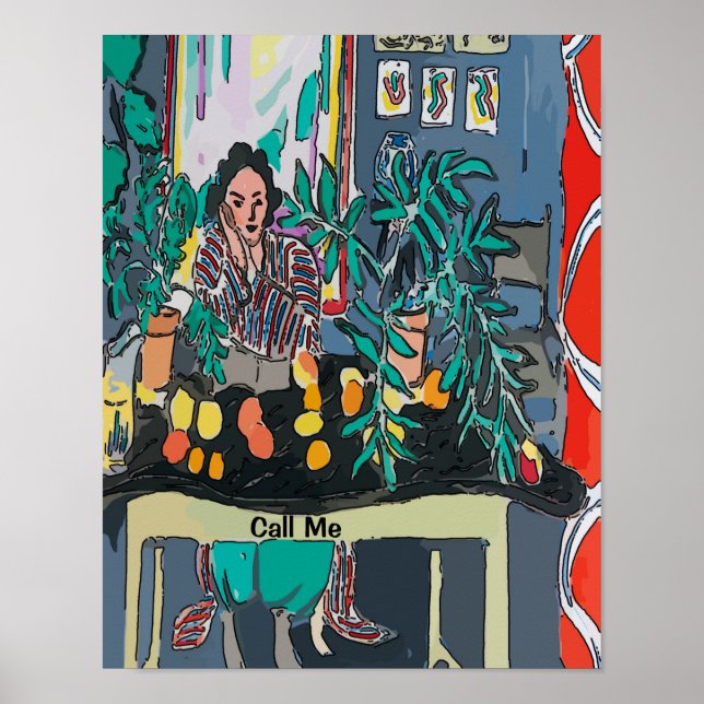 Ring mig, Cell Mobil, Garden, redigera text, Poste Poster (Framsidan)