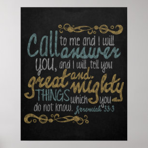 Ring mig Chalkboard Art Poster
