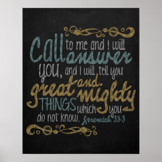 Ring mig Chalkboard Art Poster
