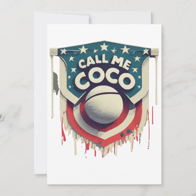 Ring mig Coco och kalla mig Champion Inbjudningar (Framsida)