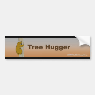 Ring mig Crazy® Tree hugger stötfångare Bildekal