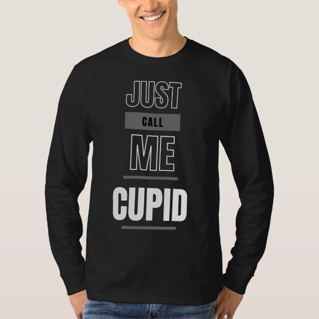 Ring mig Cupid Hoodie. T Shirt (Framsida)