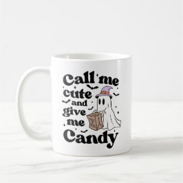 Ring mig Cute och Ge Me Candy Funny Halloween Mugg