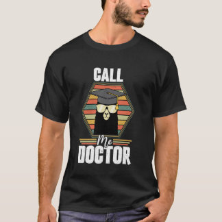 Ring mig Doktor Alpaca Llama PhD Doktorsexamen T Shirt