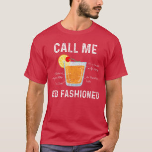 Ring mig Gammaldags Cocktail Dryck Mi rolig T Shirt