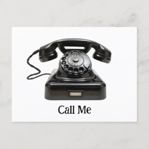 Ring mig gammalmodig telefontelefon vykort
