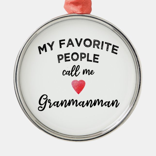 Ring mig Granmanman Karibisk kreol mormor  Julgransprydnad Metall (Framsidan)