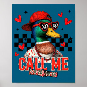 Ring mig Gräsand Jakt Glad Alla Hjärtans Dag Poster
