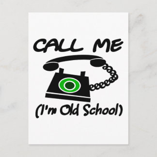 Ring mig, jag är Old school med Retro-telefon Vykort