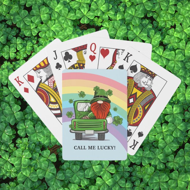 Ring mig Lucky Irish Gnome Casinokort (Call Me Lucky Irish Gnome Playing Cards)