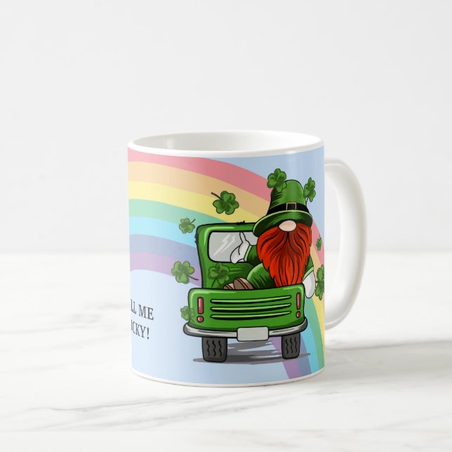 Ring mig Lucky Irish Gnome Kaffemugg (Framsida höger)