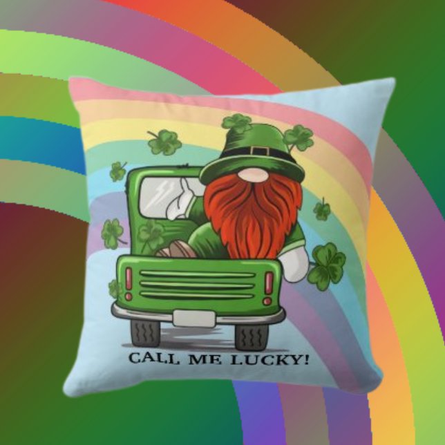 Ring mig Lucky Irish Gnome Kudde (Skapare uppladdad)
