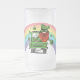Ring mig Lucky Irish Gnome St patricks day Frostat Ölglas