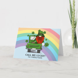 Ring mig Lucky Irish Gnome St patricks day Helgdag Tack Kort