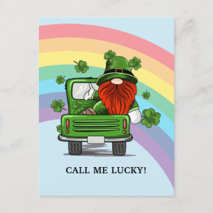 Ring mig Lucky Irish Gnome Vykort