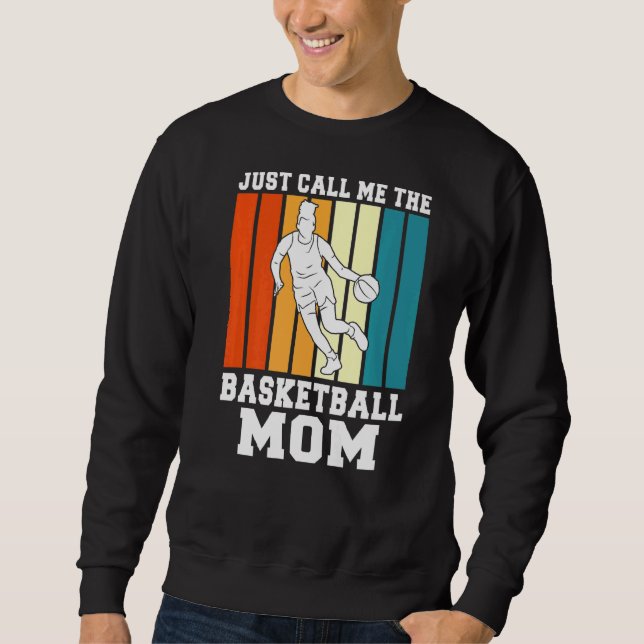 Ring mig Mamma i basketbollen. Lång Ärmad Tröja (Framsida)