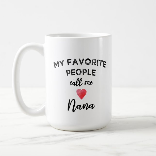 Ring mig Mormor Klassiskt Mormors Namn Mormor Kaffemugg (Vänster)