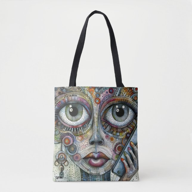 "Ring mig Mystic" Tote Bag by DAKimage Tygkasse (Framsida)