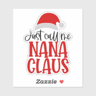 Ring mig Nana Claus-56768 Klistermärken
