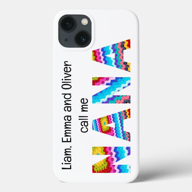 Ring mig Nana Crochet Brev Child Namn (Baksida)