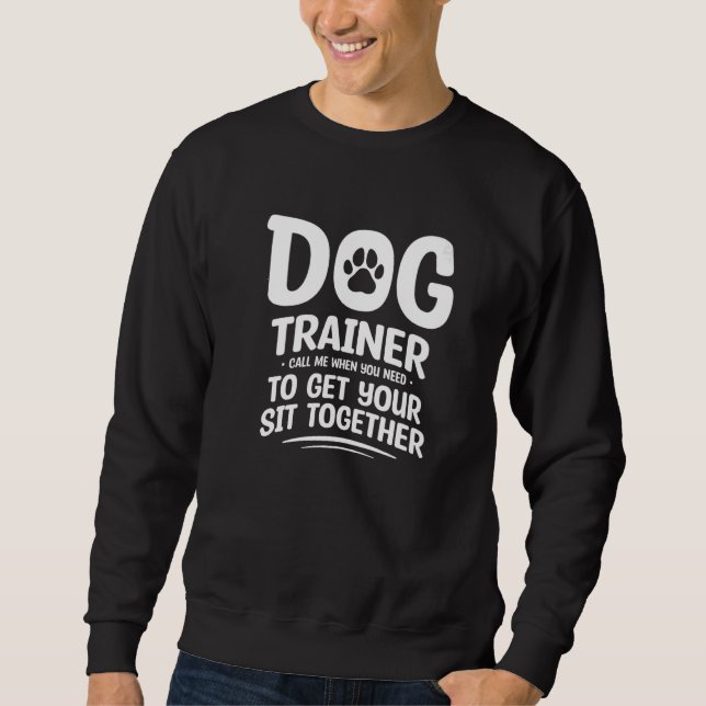 Ring mig när du behöver få ihop din sittplats Hund Lång Ärmad Tröja (Framsida)