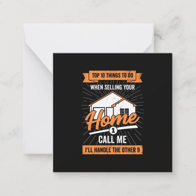 Ring mig när du säljer ditt hem anteckningskort (Framsida)