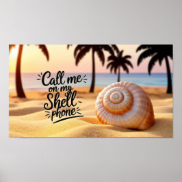 Ring mig på min Snäcka mobilt Poster