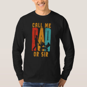 Ring mig Pappa eller Herr pappa Ord Far Pappa T Shirt