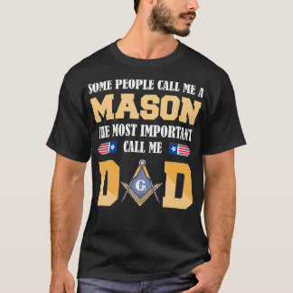 Ring mig Pappa Masonic Pappa Fars dag Gift Freemas T Shirt
